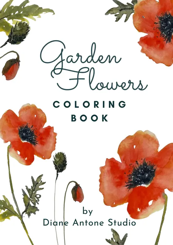 Garden Flowers Coloring Book