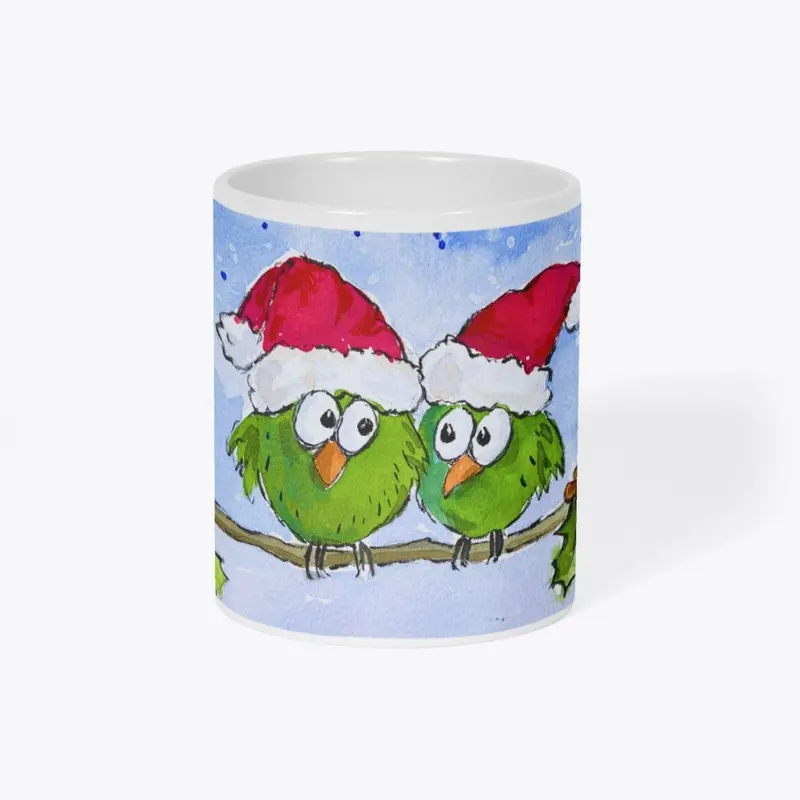 Christmas 2024 "Two Blobby Birds" Mug